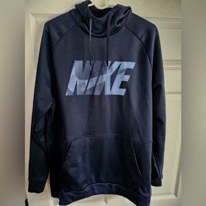 Mens Nike Dri Fit Pullover Hoodie Navy Blue Size XL Excellent